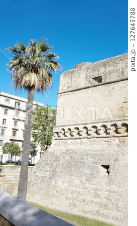 Bari Castle is a medieval castle located in southern Italy. Italian: Castello di Bari. Swabian castle. Medieval architecture of the capital of Apulia 127645788