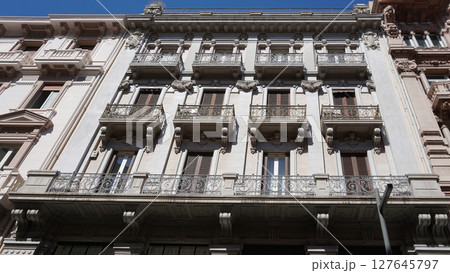 Balcony on building in old city of Bari 127645797
