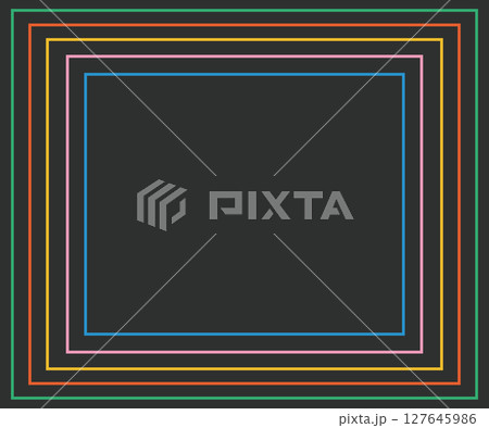Geometric rectangular vector frame. 127645986