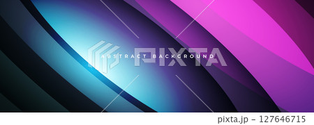 Blue and pink modern dark abstract background with diagonal curves. Blue and pink modern dark abstract background with diagonal curves. 127646715