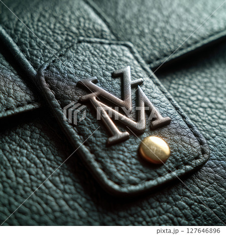 Your It Bag with minimalist leather design and embossed initials for signature expression 127646896