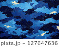 Abstract textured design with blue and black tones in modern artistic style 127647636