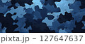 Dark blue and black camouflage pattern with abstract shapes in a sleek design 127647637