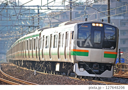 東海道本線 真鶴 JR東日本 E217系 F-53編成(国府津) 東海道本線 真鶴 JR東日本 E217系 F-53編成(国府津) 127648206