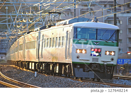 東海道本線　真鶴　JR東日本　185系　C1+A1編成（大宮）　踊り子 127648214