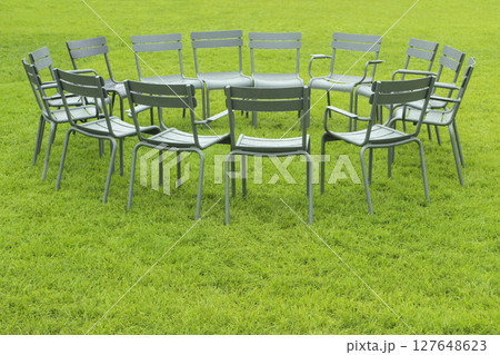 Chairs on the lawn Chairs on the lawn 127648623