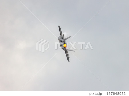 Lockheed Martin F35 Lightning II Multirole strike fighter at airshow. 127648931