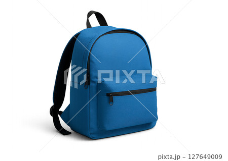 Bright Blue Backpack With Multiple Compartments for Travel or School Use 127649009