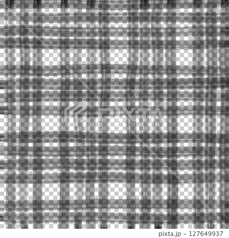 Black Plaid Gingham Hand Drawn Background Pattern Overlay 127649937
