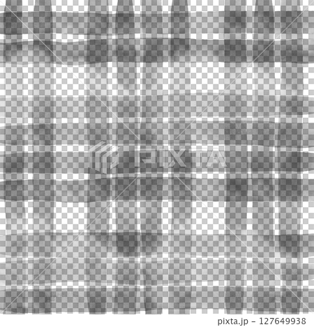 Black Plaid Gingham Hand Drawn Background Pattern Overlay 127649938