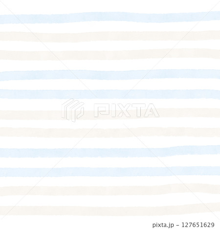 Blue Brown Beige Stripe Hand Drawn Background Pattern Overlay 127651629
