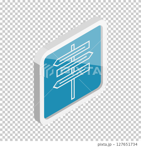 3D Isometric Flat Set of Highway Icons. Item 2 3D Isometric Flat Set of Highway Icons. Item 2 127651734