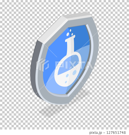 3D Isometric Flat Set of Protection Proof. Item 8 3D Isometric Flat Set of Protection Proof. Item 8 127651748