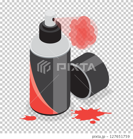 3D Isometric Flat  Illustration of Rap Music And Hip-hop Style. Item 6 127651759