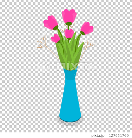 3D Isometric Flat Set of Flower Bouquets. Item 8 3D Isometric Flat Set of Flower Bouquets. Item 8 127651769