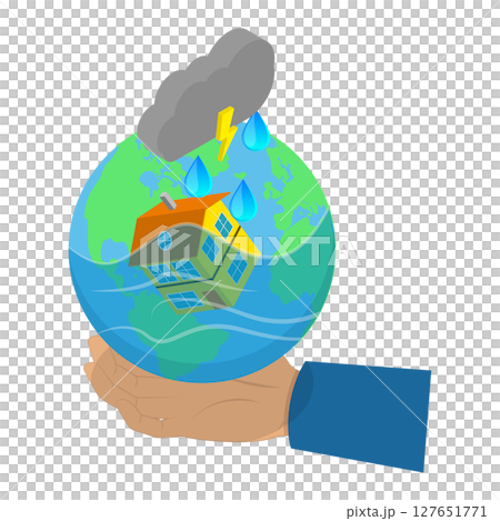 3D Isometric Flat Illustration of Climate...のイラスト素材 [127651771] - PIXTA