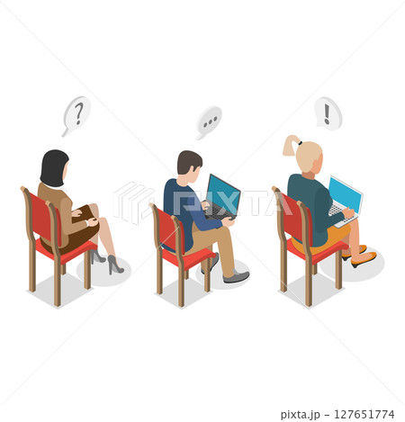 3D Isometric Flat  Illustration of Lecture Or Seminar. Item 1 127651774