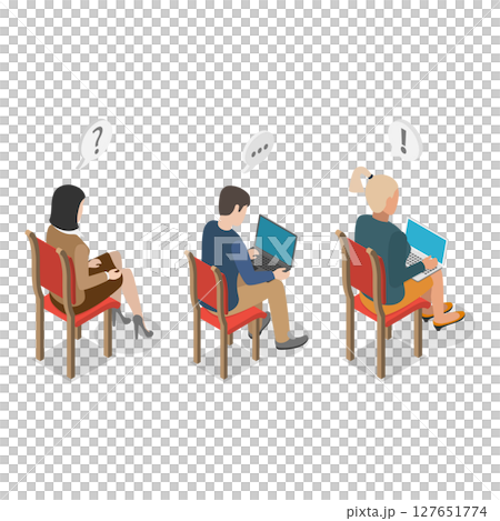 3D Isometric Flat  Illustration of Lecture Or Seminar. Item 1 127651774