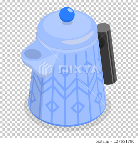 3D Isometric Flat Set of Kitchen Utensils In Retro Style. Item 1 3D Isometric Flat Set of Kitchen Utensils In Retro Style. Item 1 127651780