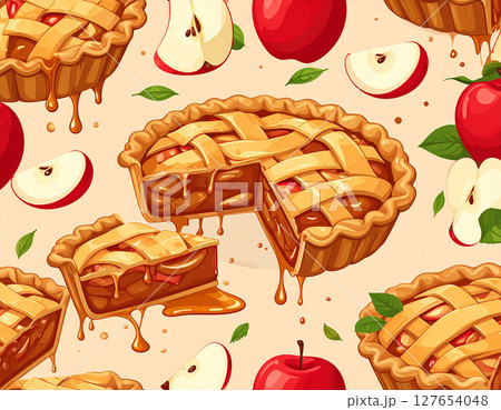 アップルパイ アップルタルト アップルパイ アップルタルト 127654048