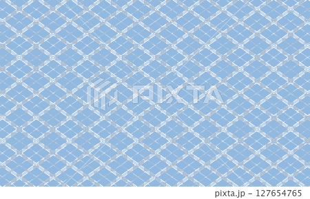 線がスムーズな青い四つ割菱の模様 127654765