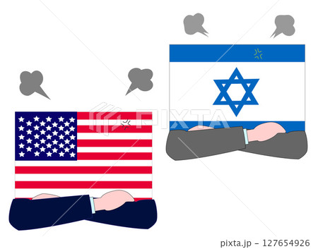 イスラエルとアメリカとの外交の状態を表している。 127654926