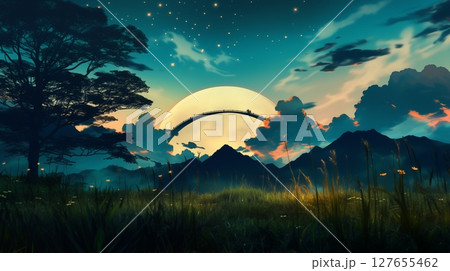 非現実的で夢のような幻想的な世界 127655462