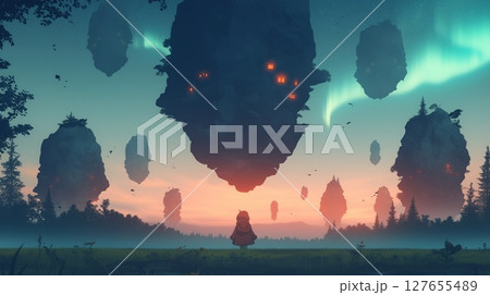 非現実的で夢のような幻想的な世界 127655489