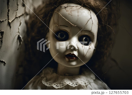 不気味な女の子の人形 不気味な女の子の人形 127655703