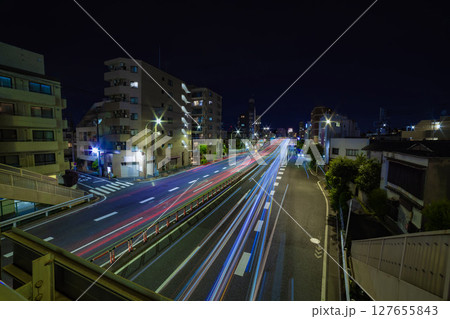 環七通り・三元茶屋周辺　環状7号線の夜景【交通イメージ】 127655843