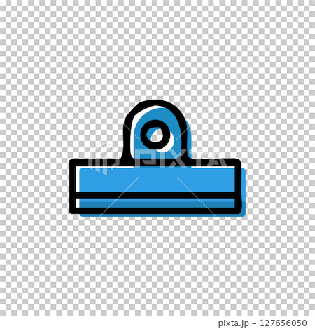 文具_手繪彩色_夾子 127656050