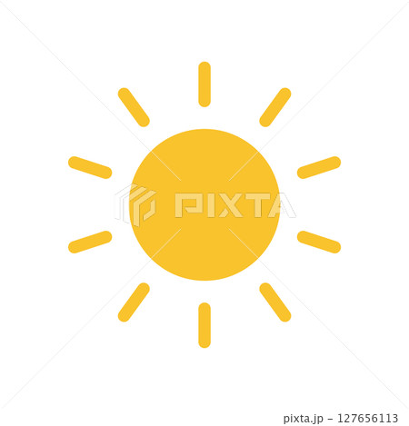 太陽のシンプルアイコン(晴れマーク) 太陽のシンプルアイコン(晴れマーク) 127656113