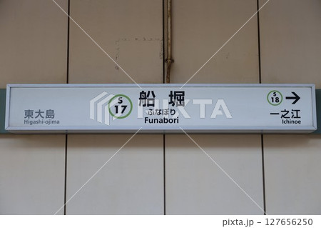 船堀駅駅名標 船堀駅駅名標 127656250