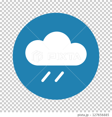 下雨天氣圖示（雨雲，雨滴，簡單） 127656885