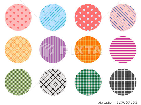 カラフルな円形素材 カラフルな円形素材 127657353