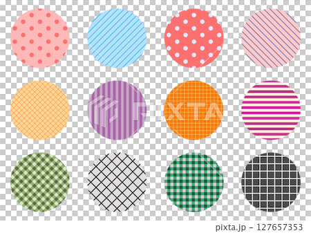 カラフルな円形素材 カラフルな円形素材 127657353
