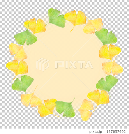 Ginkgo, ginkgo, autumn, watercolor, illustration 127657492