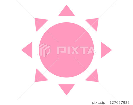 シンプル太陽（ピンク） 127657922