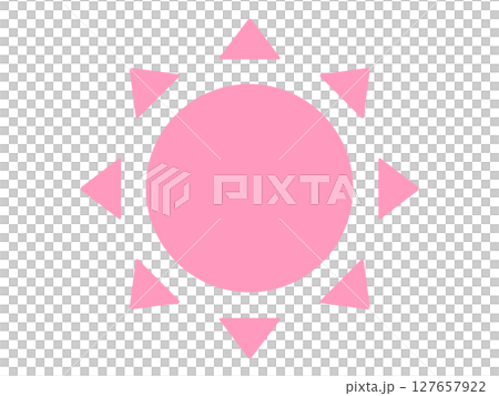 シンプル太陽（ピンク） 127657922