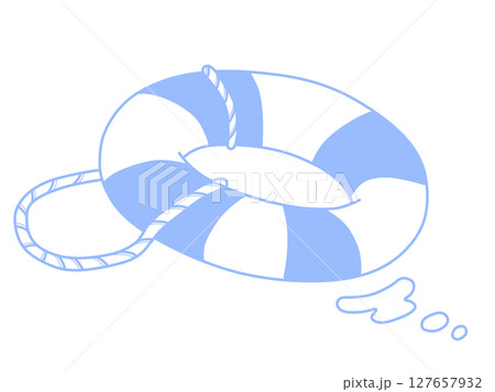 シンプル浮き輪（ブルー） 127657932