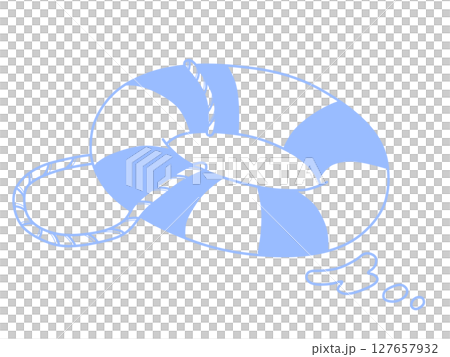 シンプル浮き輪（ブルー） 127657932