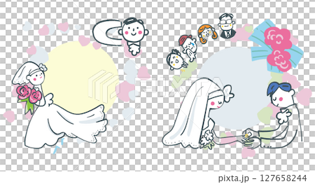 連成一圈的幸福日子 幸福婚禮集 素材庫 插畫素材合集 連成一圈的幸福日子 幸福婚禮集 素材庫 插畫素材合集 127658244