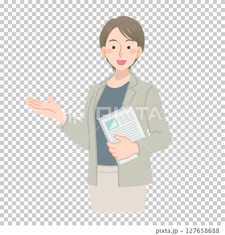 一位職業婦女用文件解釋 127658688