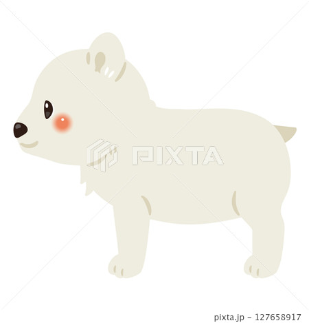 シロクマの横向きイラスト 127658917