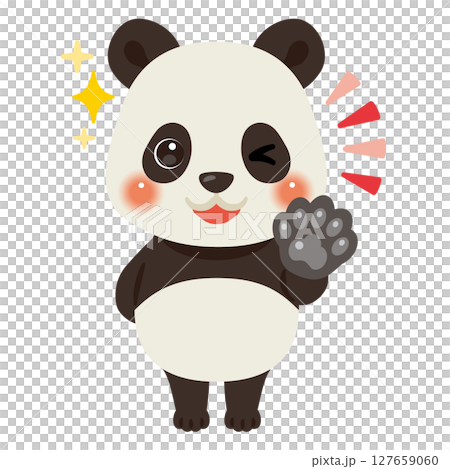 熊貓人物插圖給了一個好兆頭 127659060