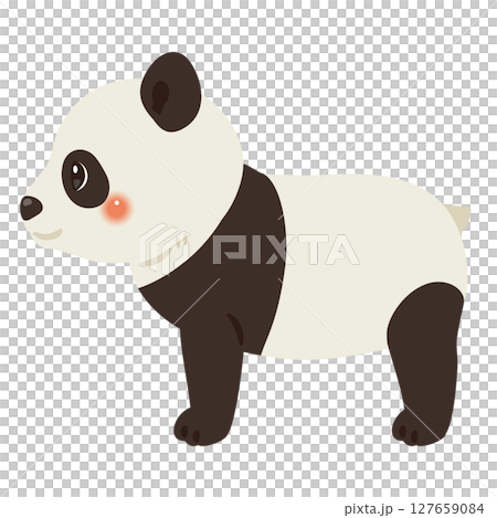 熊貓側身插畫 熊貓側身插畫 127659084