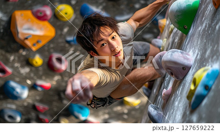 クライミングする男性 127659222