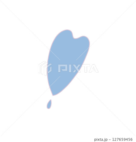 手描きのビックリマーク - ハート型(柔らかい青 × 柔らかいラベンダー色) 手描きのビックリマーク - ハート型(柔らかい青 × 柔らかいラベンダー色) 127659456