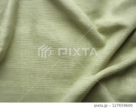 ひだのある緑の布地 127659600