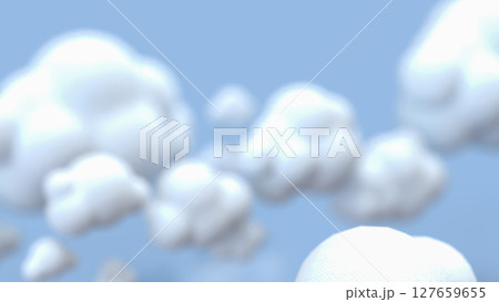 The Cloud on Blue Background for eco or technology concept 3d Rendering. 127659655
